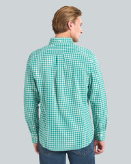 REG CLASSIC POPLIN CHECK SHIRT Green / L