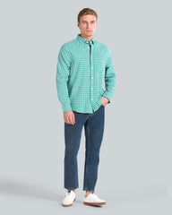 REG CLASSIC POPLIN CHECK SHIRT Green / L