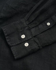 REG GMNT DYED LINEN SHIRT Black / S