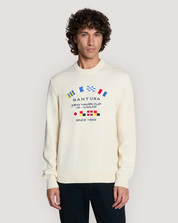 Nautical Flags Crew Neck Sweater