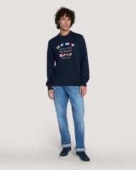 Nautical Flags Crew Neck Sweater Blue / M