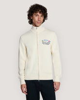 Nautical Flags Zip Cardigan Cream / M