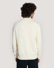 Nautical Flags Zip Cardigan Cream / M