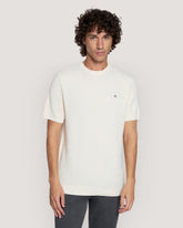 MICRO TEXTURED COTTON SS C-NECK Cream / M