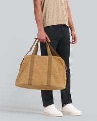 Washed Canvas Duffel Bag Beige / OS