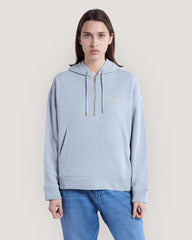 Embroidered Anchor Half-Zip Hoodie Grey / M