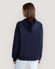 Embroidered Anchor Half-Zip Hoodie Blue / M