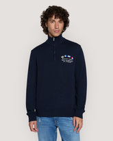 Nautical Flags Half-Zip Sweater Blue / M