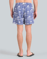 Island Print Swim Shorts Dusty Navy / L