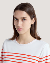 Breton Crew Neck Dress Red / M