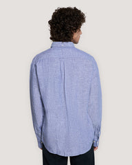 Regular Fit Linen Shirt Dusty Navy / M