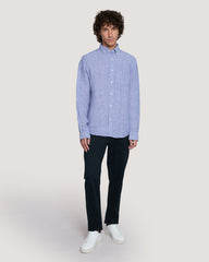 Regular Fit Linen Shirt Dusty Navy / M