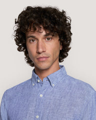 Regular Fit Linen Shirt Dusty Navy / M