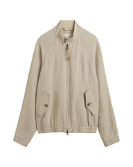 Linen Harrington Jacket Dry Sand / S