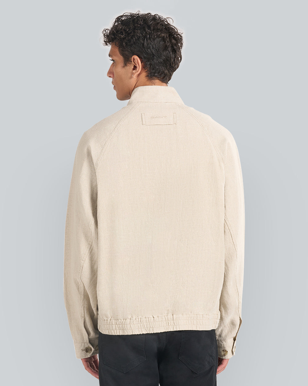 Linen Harrington Jacket Dry Sand / L