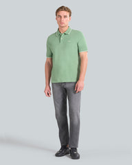 Tipped Piqué Polo Shirt Green / L