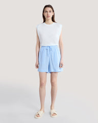 Tonal Striped Seersucker Shorts