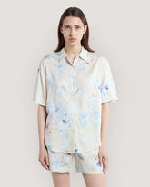 Regular Fit Floral Print Short Sleeve Shirt Putty / 36