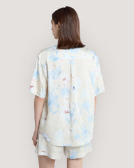 Regular Fit Floral Print Short Sleeve Shirt Putty / 36