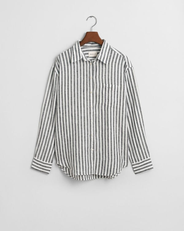 Relaxed Fit Striped Linen Shirt