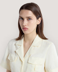 Regular Fit Pocket Dress Cream / 36