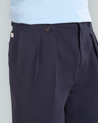 Relaxed Fit Cotton Twill Chino Shorts Blue / 52