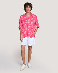Relaxed Fit Island Print Shirt Red / M