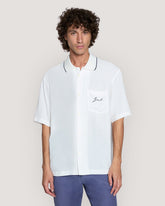 Relaxed Fit Short Sleeve Viscose Shirt White / M