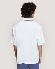 Relaxed Fit Short Sleeve Viscose Shirt White / M