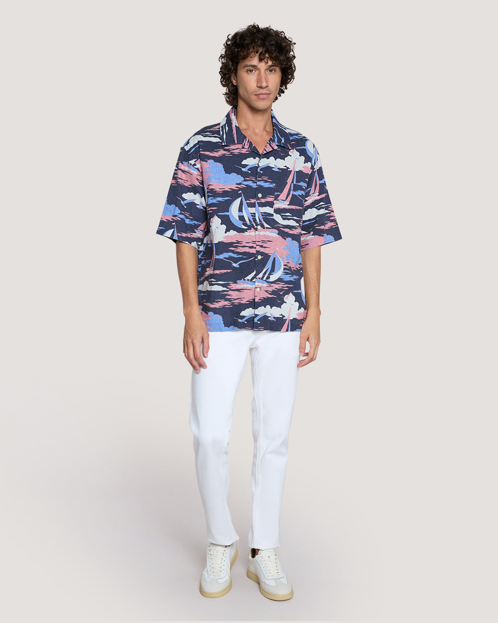 REL SAILING PRINT SS SHIRT Blue / M