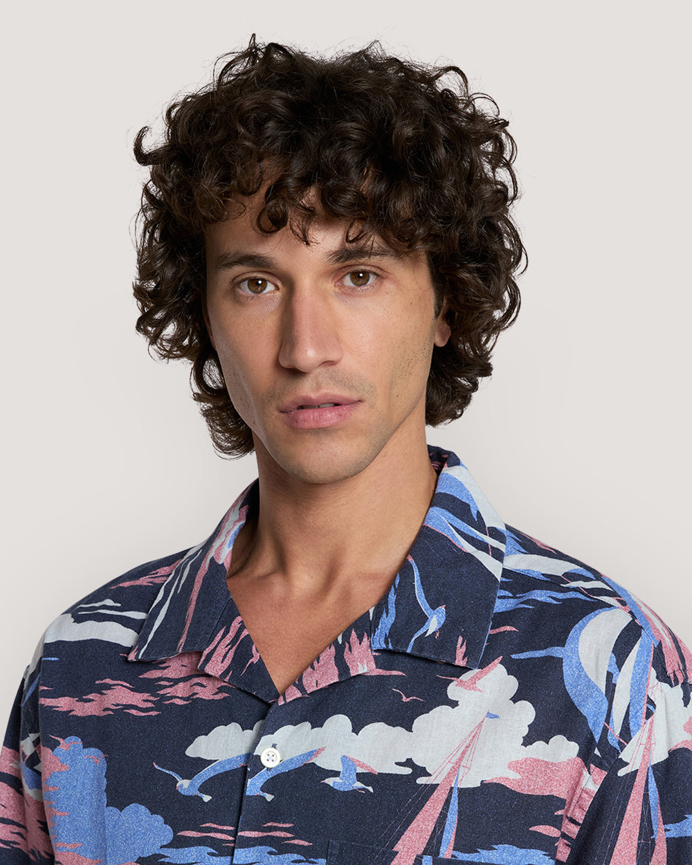 REL SAILING PRINT SS SHIRT Blue / M