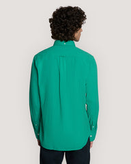 REG SOLID SEERSUCKER SHIRT Green / M