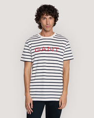 Striped Graphic T-Shirt Cream / M