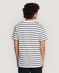 Striped Graphic T-Shirt Cream / M