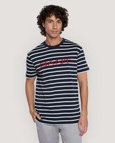 Striped Graphic T-Shirt Blue / M