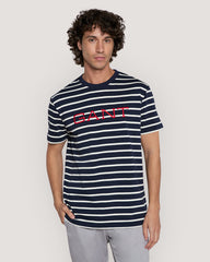 Striped Graphic T-Shirt Blue / M