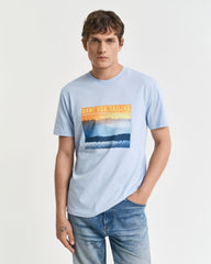 GANT USA Sailing Print Graphic T-Shirt Blue / S