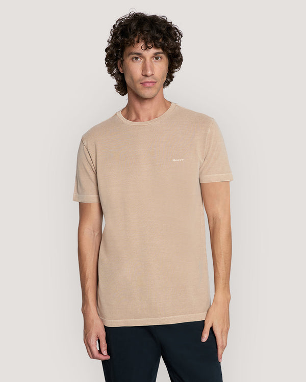 SLIM SUNFADED SS PIQUE TSHIRT Dry Sand / M