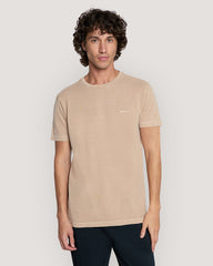 SLIM SUNFADED SS PIQUE TSHIRT Dry Sand / M