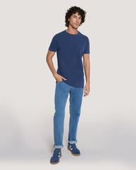 SLIM SUNFADED SS PIQUE TSHIRT Blue / M