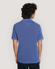 Sunfaded Piqué Polo Shirt Dusty Navy / M