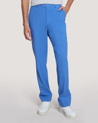 Slim Fit Cotton Linen Suit Pants Salty Sea / 50