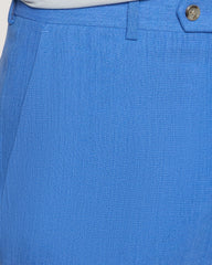 Slim Fit Cotton Linen Suit Pants Salty Sea / 50