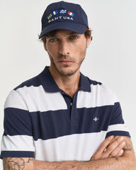 Block Striped Piqué Polo Shirt Blue / S