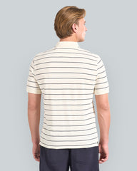 STRIPED SS POLO Cream / L