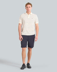 STRIPED SS POLO Cream / L