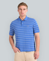 STRIPED SS POLO Blue / L