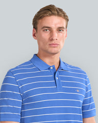 STRIPED SS POLO Blue / L
