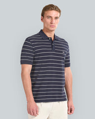 STRIPED SS POLO Blue / L