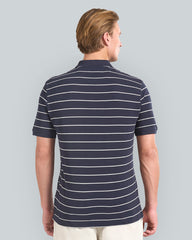STRIPED SS POLO Blue / L